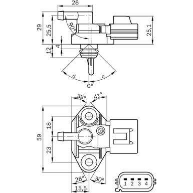 BOSCH | Sensor, Kraftstoffdruck | 0 261 230 093