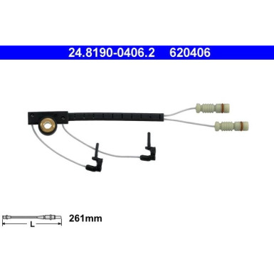 ATE | Warnkontakt, Bremsbelagverschleiß | 24.8190-0406.2