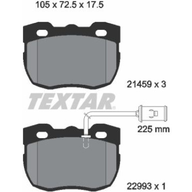 Textar | Bremsbelagsatz, Scheibenbremse | 2145905