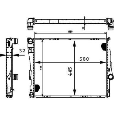 Mahle | Kühler, Motorkühlung | CR 455 000P