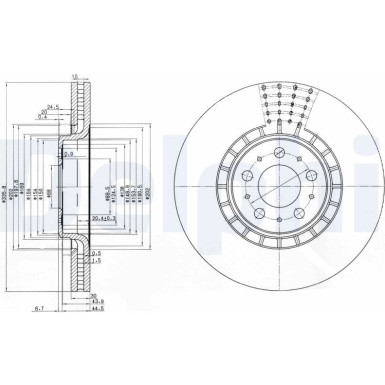 Delphi | Bremsscheibe | BG9783