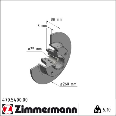 Zimmermann | Bremsscheibe | 470.5400.00