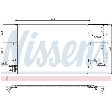 Nissens | Kondensator, Klimaanlage | 94777