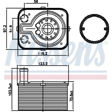 Nissens | Ölkühler, Motoröl | 90655