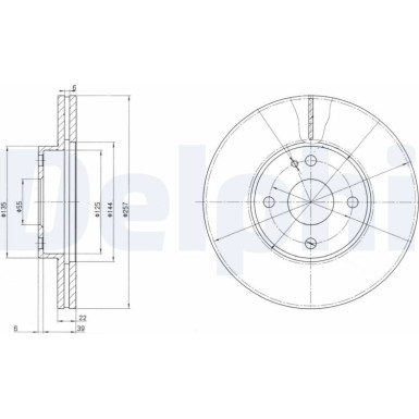 Delphi | Bremsscheibe | BG2804