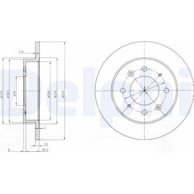 Delphi | Bremsscheibe | BG4017