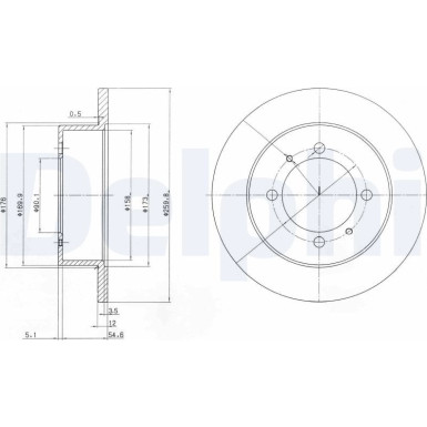 Delphi | Bremsscheibe | BG3609