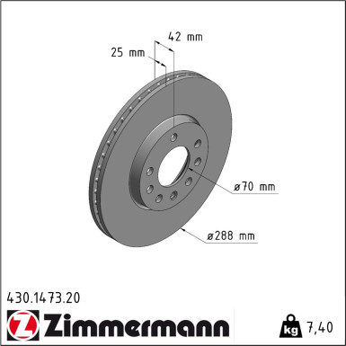 Zimmermann | Bremsscheibe | 430.1473.20