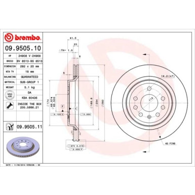 Brembo | Bremsscheibe | 09.9505.11