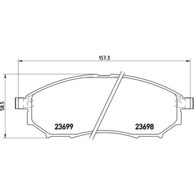 Brembo | Bremsbelagsatz, Scheibenbremse | P 56 058