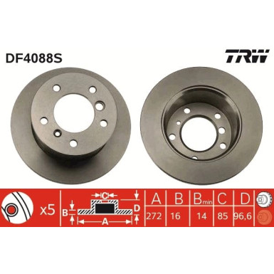 TRW | Bremsscheibe | DF4088S