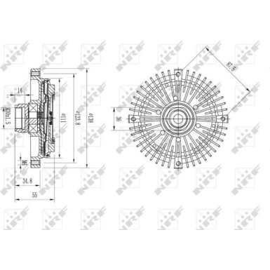 NRF | Kupplung, Kühlerlüfter | 49595