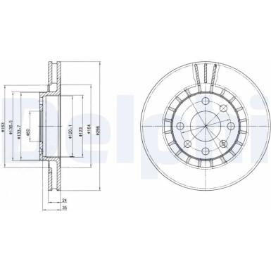 Delphi | Bremsscheibe | BG2443