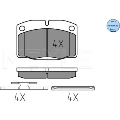 Meyle | Bremsbelagsatz, Scheibenbremse | 025 209 3915