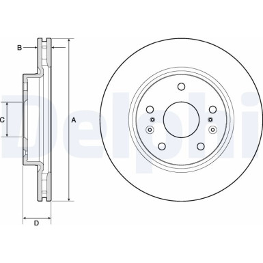 Delphi | Bremsscheibe | BG4764C