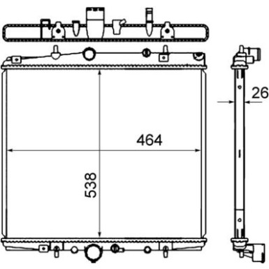 Mahle | Kühler, Motorkühlung | CR 1435 000S