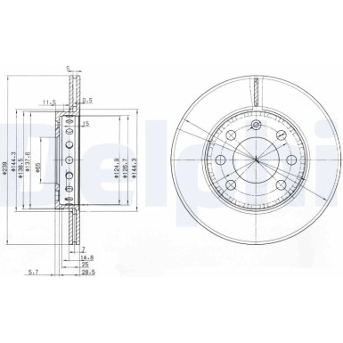 Delphi | Bremsscheibe | BG3658