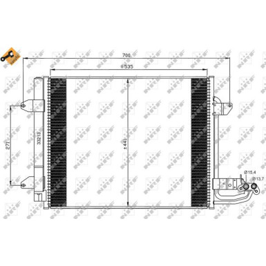 NRF | Kondensator, Klimaanlage | 35521
