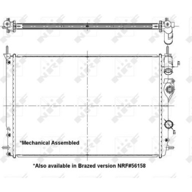 NRF | Kühler, Motorkühlung | 58198