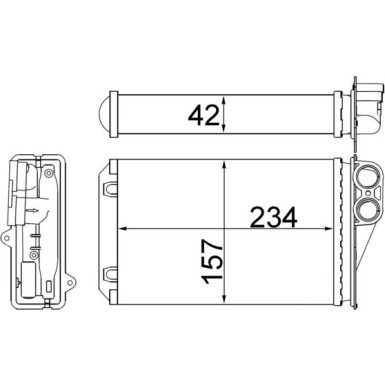 Mahle | Wärmetauscher, Innenraumheizung | AH 248 000S