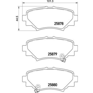 Brembo | Bremsbelagsatz, Scheibenbremse | P 49 049