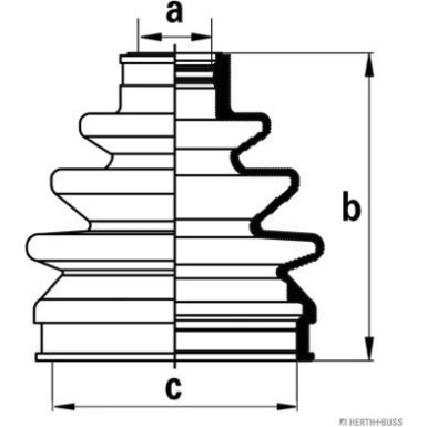 Herth+Buss Jakoparts | Faltenbalgsatz, Antriebswelle | J2861016
