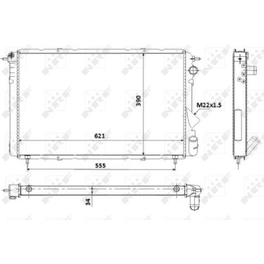 NRF | Kühler, Motorkühlung | 58901