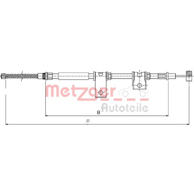 Metzger | Seilzug, Feststellbremse | 17.5016