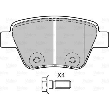 Valeo | Bremsbelagsatz, Scheibenbremse | 601137