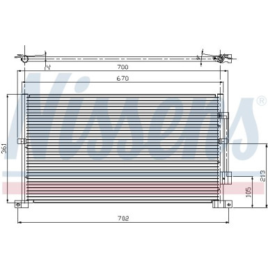 Nissens | Kondensator, Klimaanlage | 94585