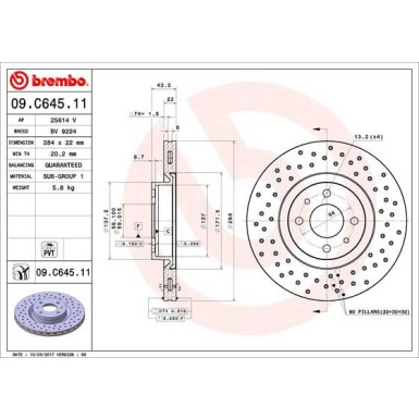 Brembo | Bremsscheibe | 09.C645.11