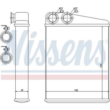 Nissens | Wärmetauscher, Innenraumheizung | 70807