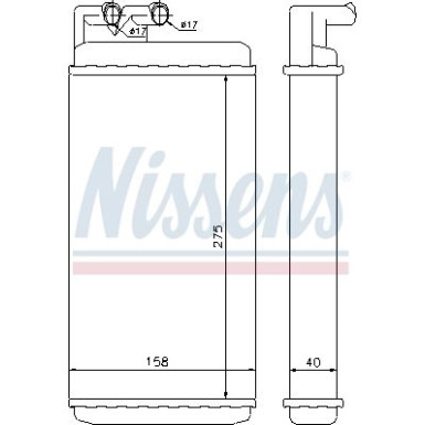 Nissens | Wärmetauscher, Innenraumheizung | 70220