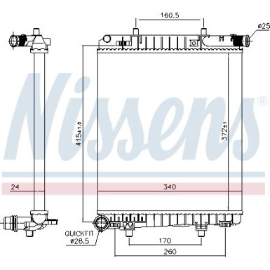 Nissens | Kühler, Motorkühlung | 636016