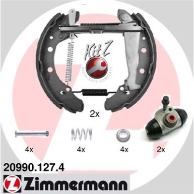 Zimmermann | Bremsbackensatz | 20990.127.4