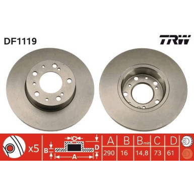 TRW | Bremsscheibe | DF1119