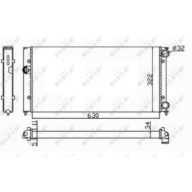 NRF | Kühler, Motorkühlung | 54664