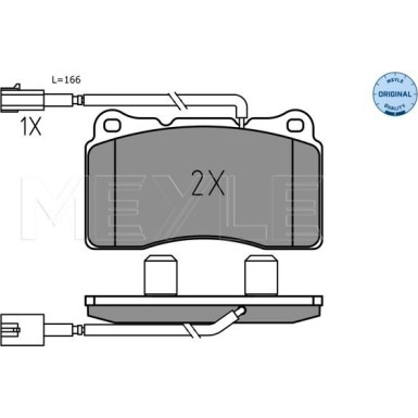 Meyle | Bremsbelagsatz, Scheibenbremse | 025 237 5716