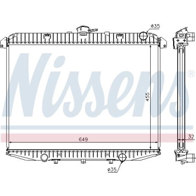 Nissens | Kühler, Motorkühlung | 62070A