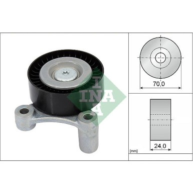 INA | Umlenk-/Führungsrolle, Keilrippenriemen | 532 1002 10