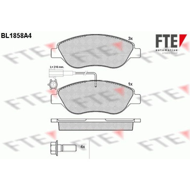 FTE | Bremsbelagsatz, Scheibenbremse | 9010435