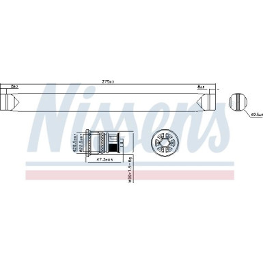 Nissens | Trockner, Klimaanlage | 95571