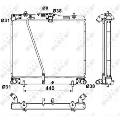 NRF | Kühler, Motorkühlung | 53188