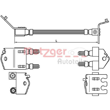 Metzger | Bremsschlauch | 4112543