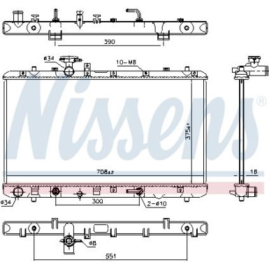 Nissens | Kühler, Motorkühlung | 64255