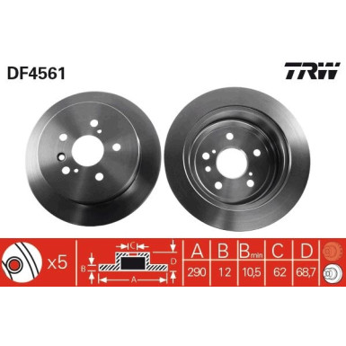 TRW | Bremsscheibe | DF4561