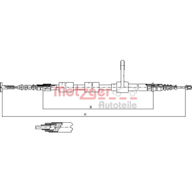 Metzger | Seilzug, Feststellbremse | 251.31