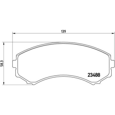 Brembo | Bremsbelagsatz, Scheibenbremse | P 54 029