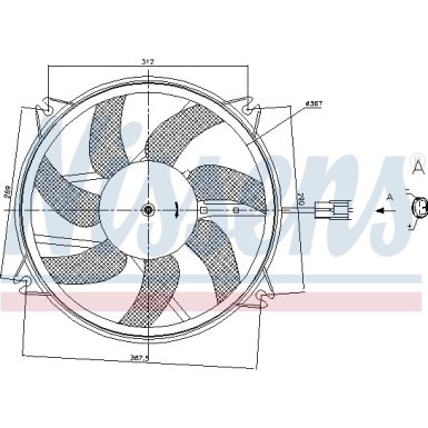 Nissens | Lüfter, Motorkühlung | 85886