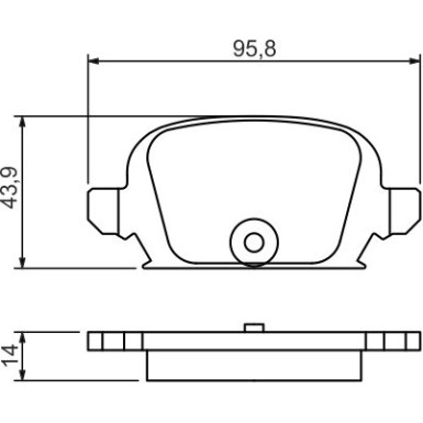 BOSCH | Bremsbelagsatz, Scheibenbremse | 0 986 494 340